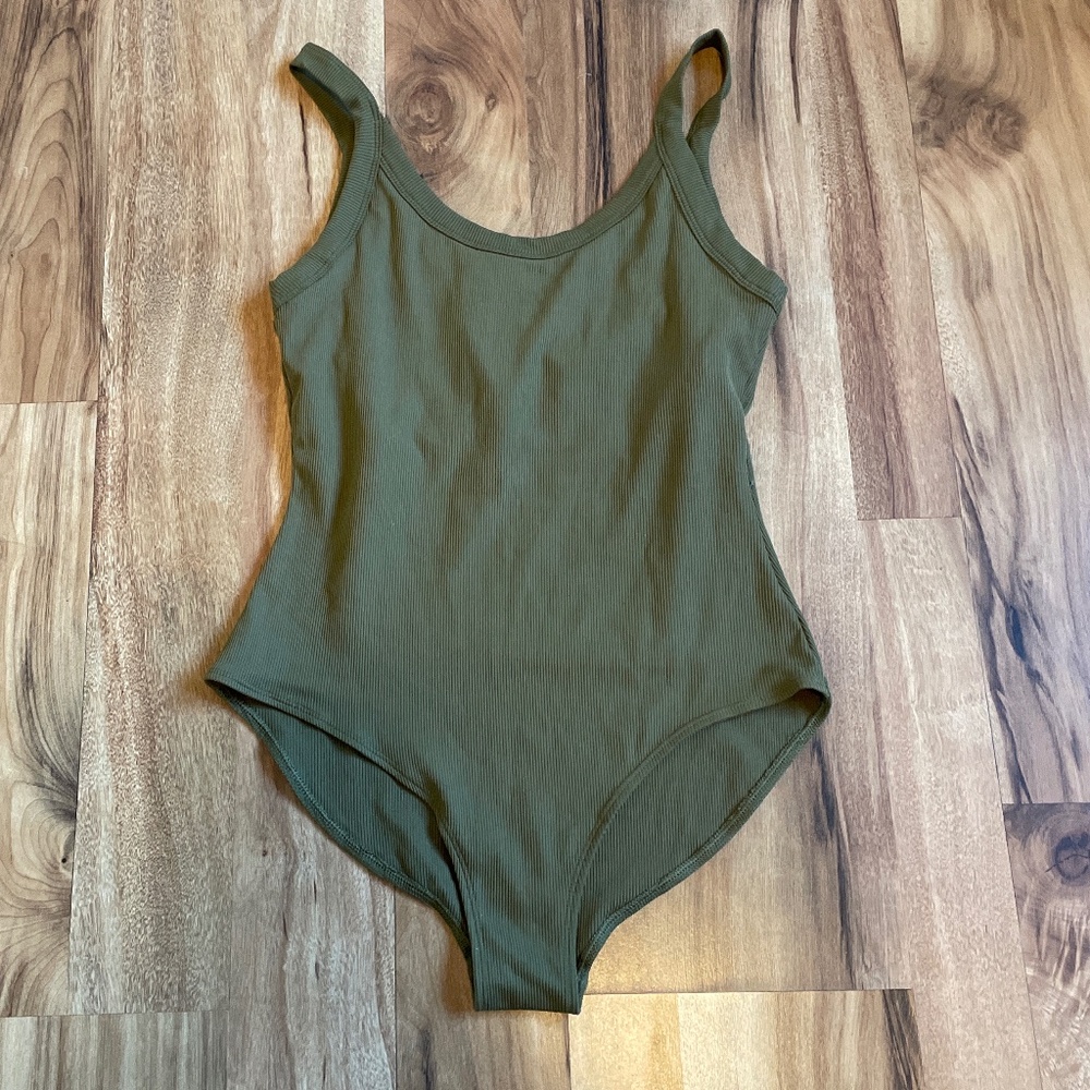 Olive green bodysuit